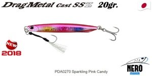 Drag Metal Cast Super Slim SSZ Jig 20Gr. PJA0270 Sparkling Pink Candy