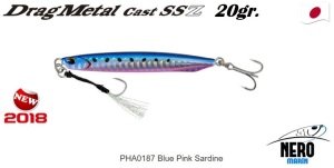 Drag Metal Cast Super Slim SSZ Jig 20Gr. PHA0187 Blue Pink Sardine