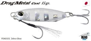 Drag Metal Cast Jig 15Gr. PDA0011 / Zebra Glow