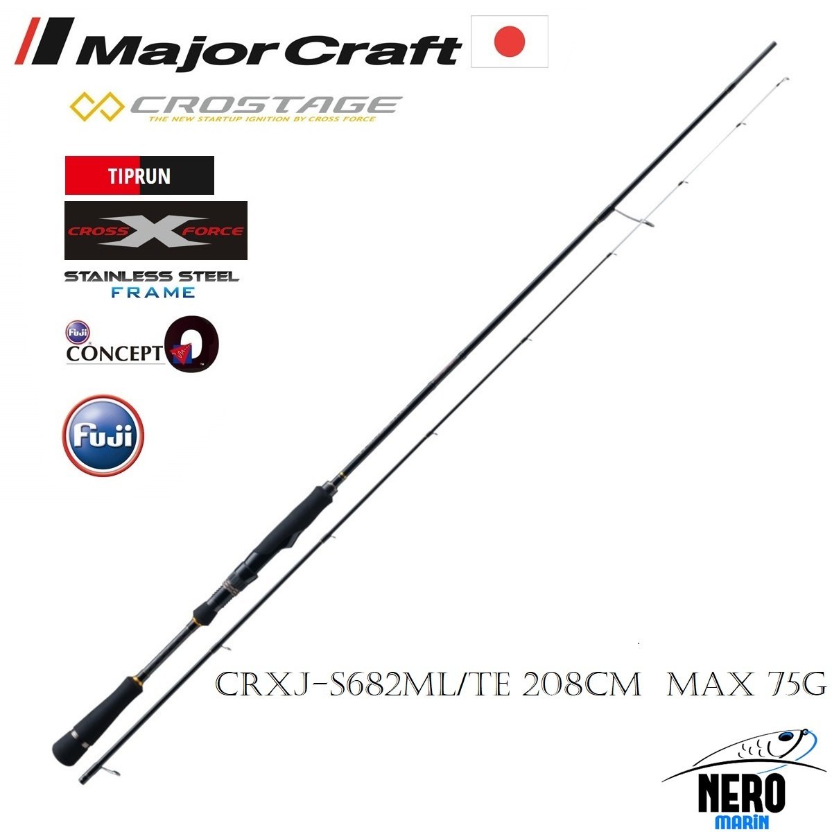 MC New Crostage CRXJ-S682ML/TE Offshore Tiprun Subye Kamışı 208cm Max 75g