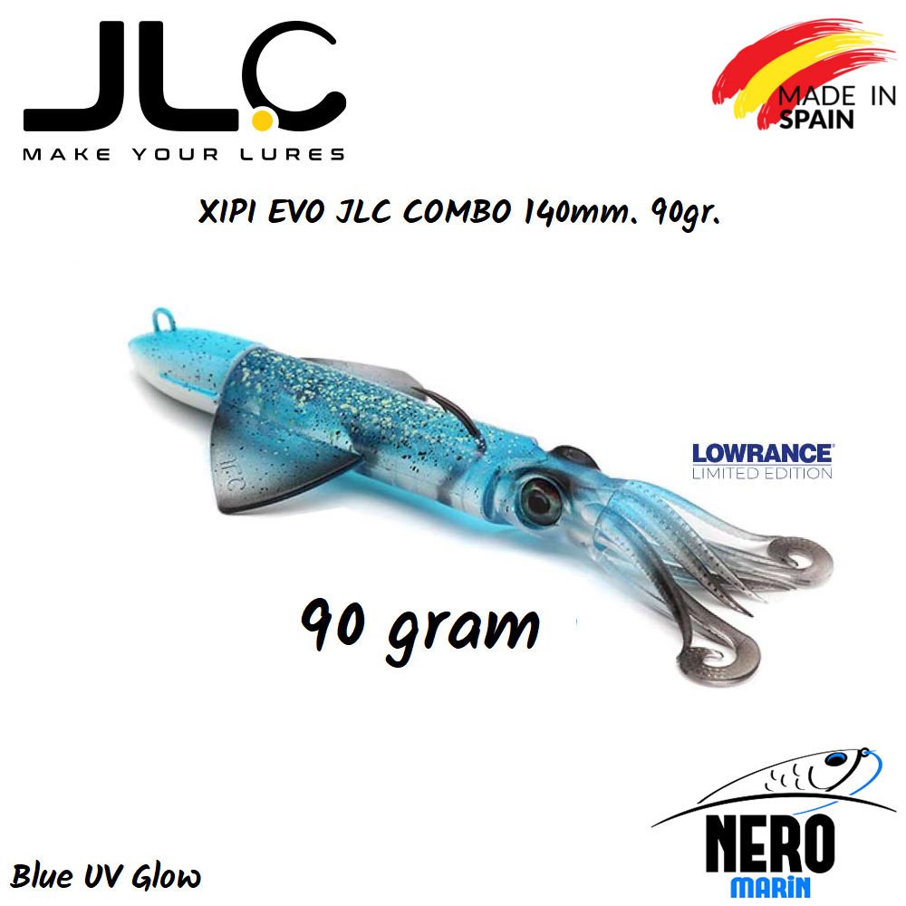 JLC Xipi Evo Silikon Kalamar 90gr. Kafa 140mm Vücut #3 Blue Glow