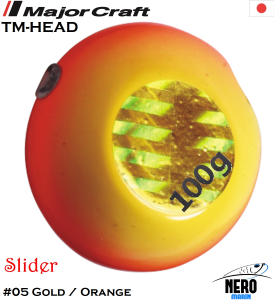 MC TM-Head Slider Tai Rubber Jig 100g #05 Gold Orange