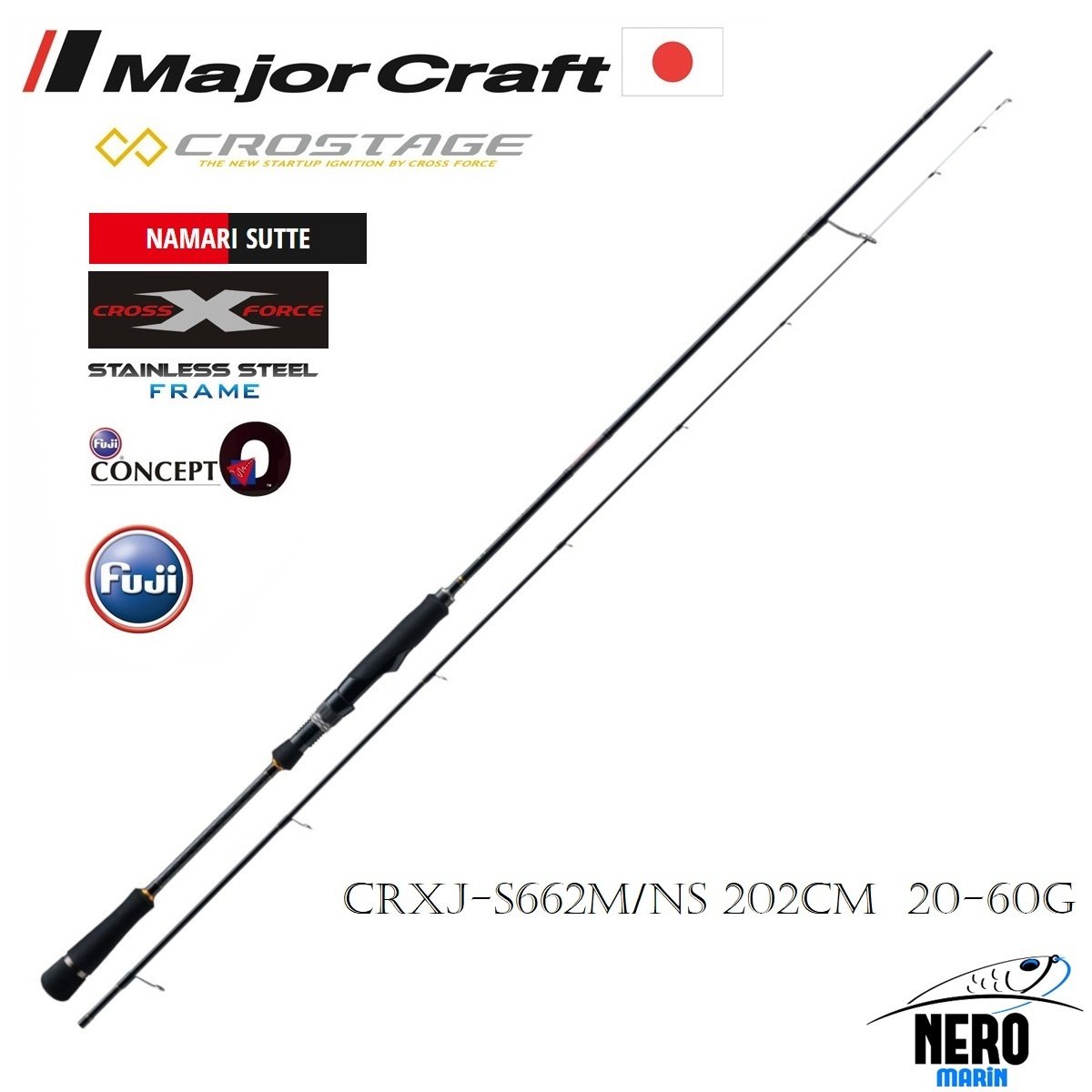 MC New Crostage CRXJ-S662M/NS Offshore Sutte Kalamar Kamışı 202cm 20-60g