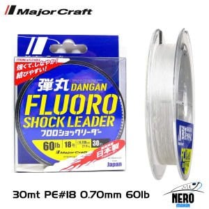 MC Dangan Fluoro Shock Leader DFL-18/0.70mm./60Lb/27.9kg/30mt