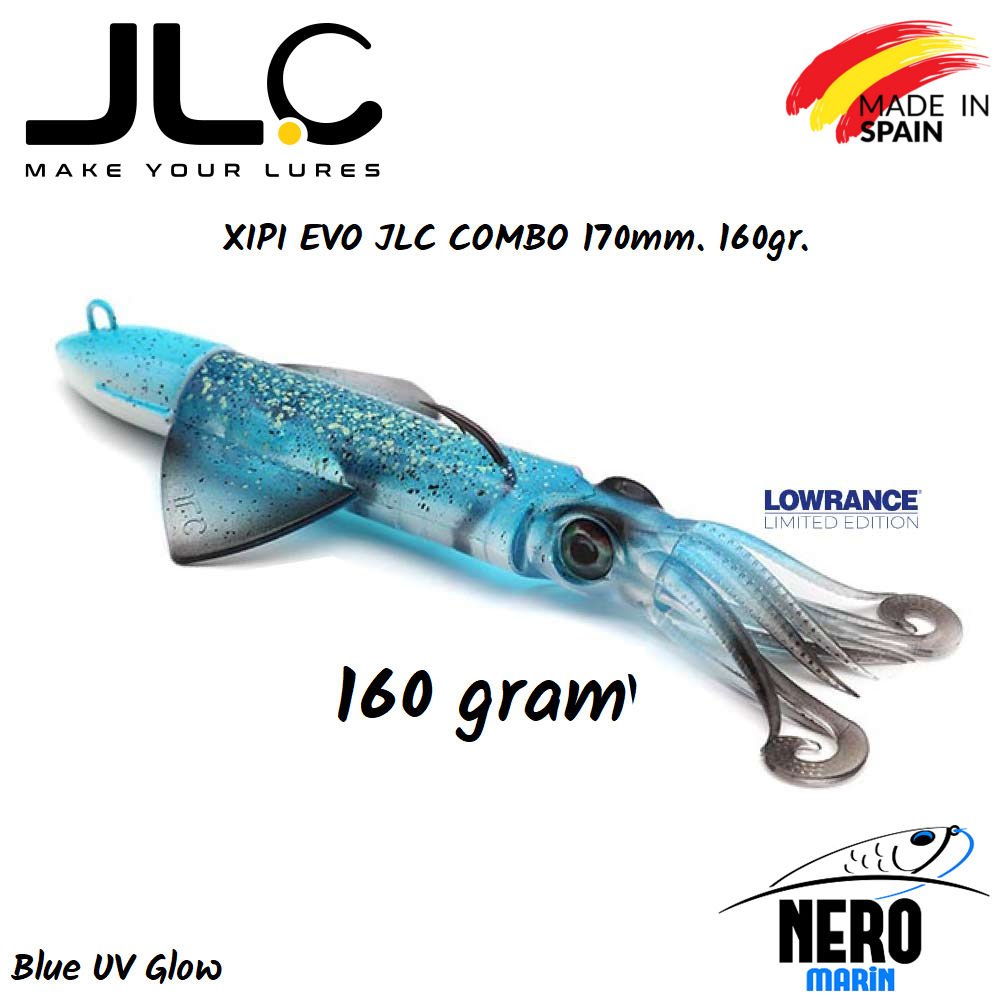 JLC Xipi Evo Silikon Kalamar 160gr. Kafa 170mm Vücut #3 Blue Glow