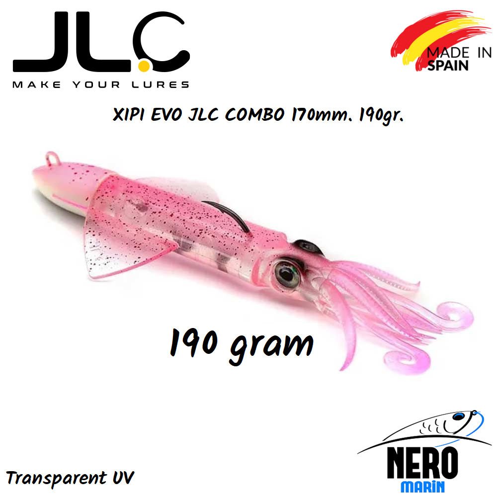 JLC Xipi Evo Silikon Kalamar 190gr. Kafa 170mm Vücut #2 Transparent UV