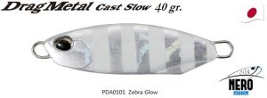 Drag Metal Cast Slow Jig 40Gr. PDA0101 / Zebra Glow
