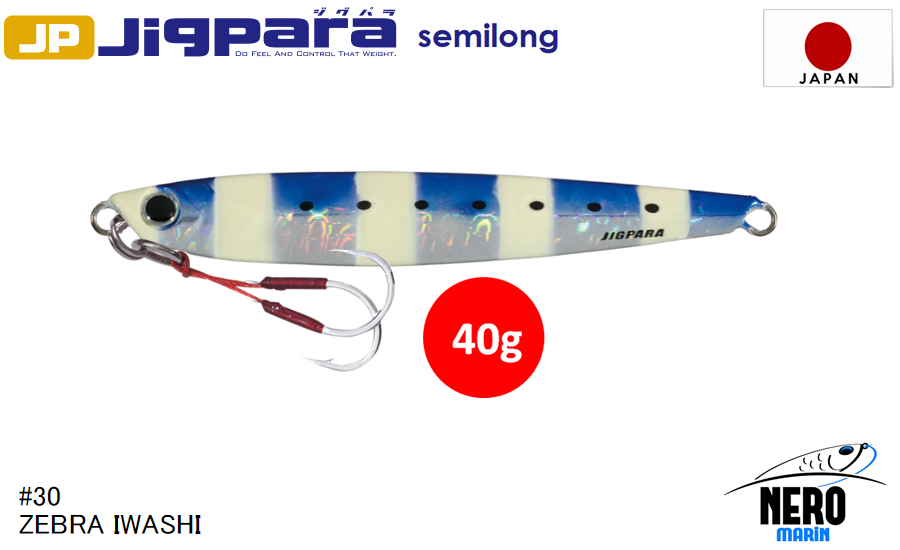 MC Jigpara Semilong JPSL-40gr #30 Zebra Iwashi