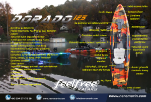 Feelfree Dorado 125 Overdrive+Motordrive  Pedallı ve Elektrik Motorlu Ocean Camo