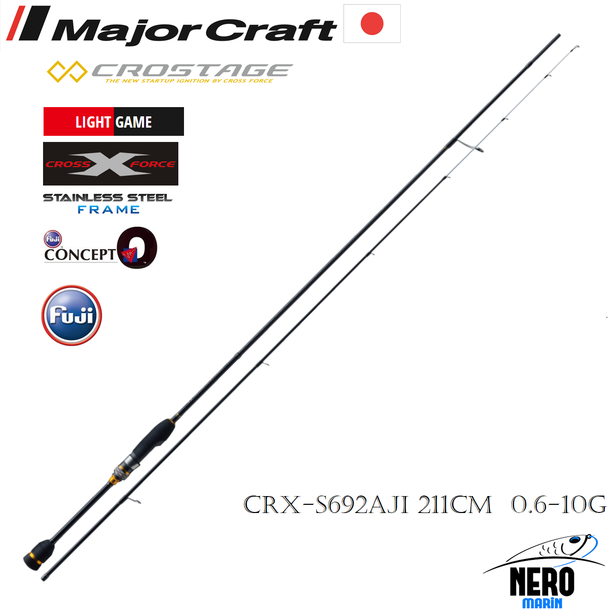 MC New Crostage CRX-S692AJI LRF Kamış Solid Uç 211cm 0.6-10g