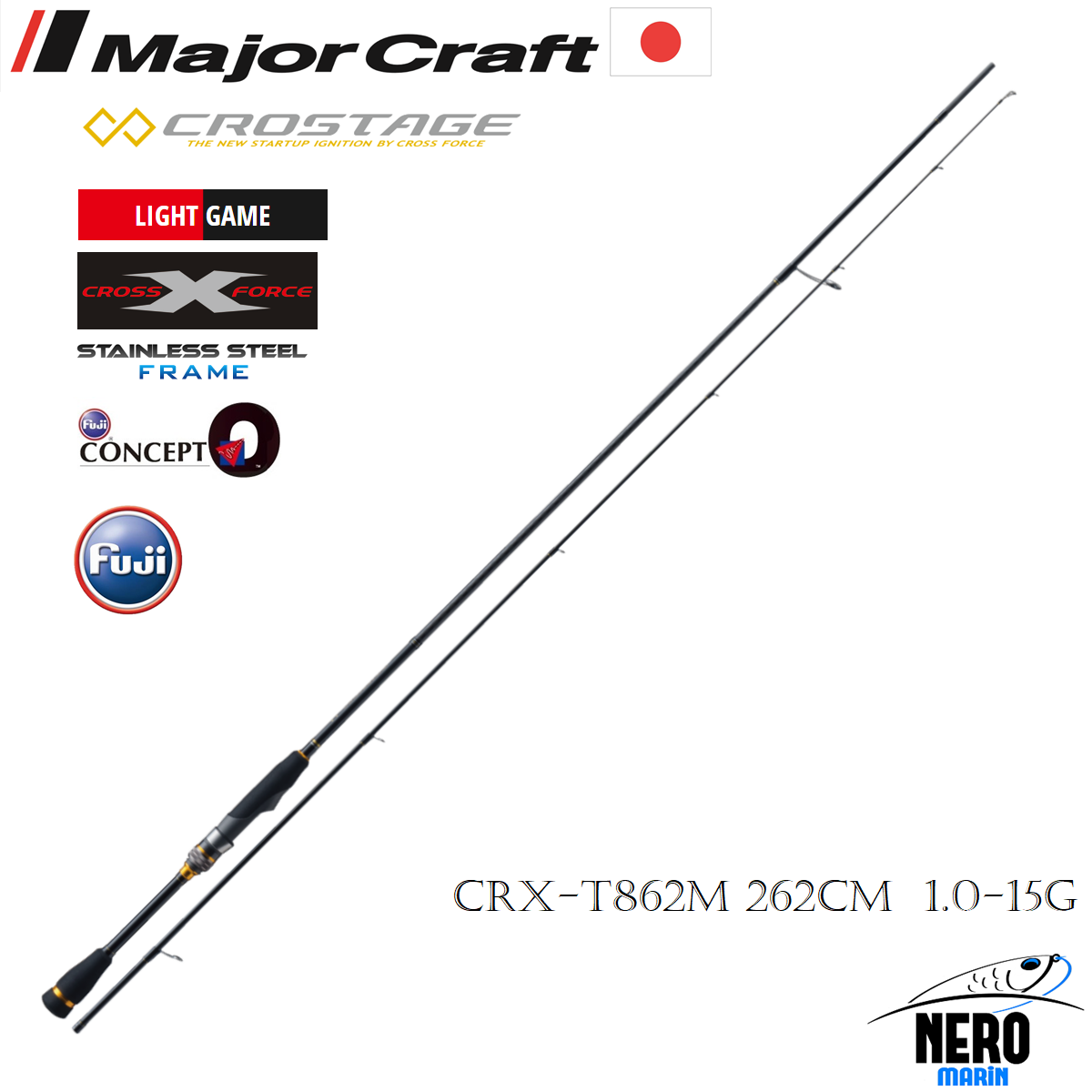 MC New Crostage CRX-T862M LRF + microjig Kamış Tubular 262cm 1.0-15g