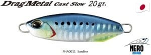 Drag Metal Cast Slow Jig 20Gr. PHA0011 / Sardine