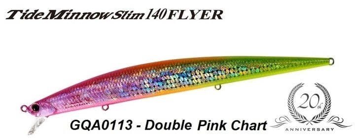 Tide Minnow Slim Flyer 140 GQA0113 / Double Pink Chart