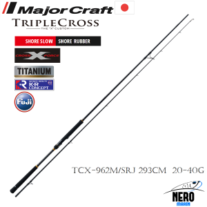 MC New Triple Cross TCX-962M/SRJ Shore Slow Jigging+Rubber Kamış 293cm 20-40g