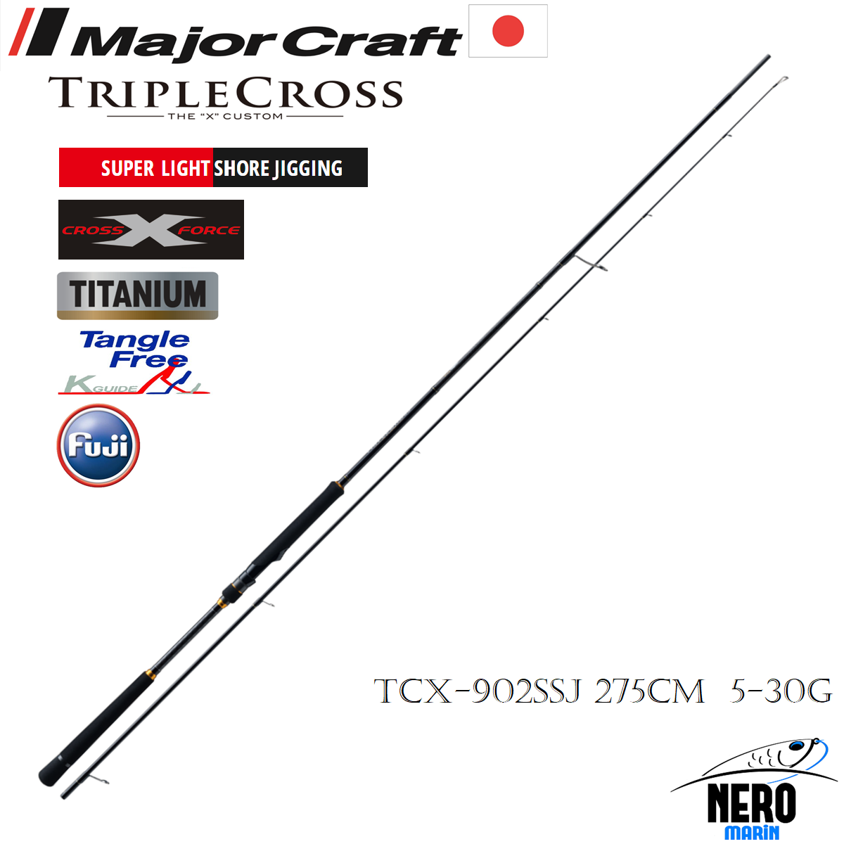 MC New Triple Cross TCX-902SSJ Super Light Shore Jigging Kamış 275cm 5-30g