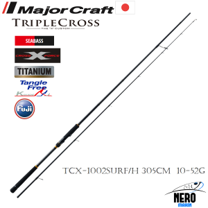 MC New Triple Cross TCX-1002SURF/H Surf Spin Kamış Eşit 2 Parça 305cm 10-52g