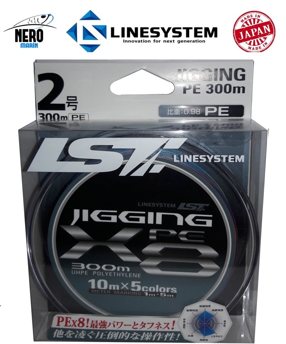 Linesystem Jigging X8 300mt. PE 2.0