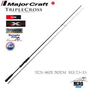 MC New Triple Cross TCX-862E Eging Spin Kamış 262cm EGI 2.5-3.5