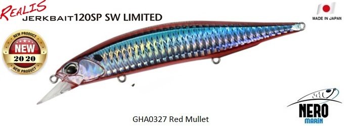 Realis Jerkbait 120SP SW GHA0327 Red Mullet
