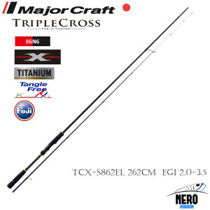 MC New Triple Cross TCX-S862EL Eging Spin Kamış Solid Uç 262cm EGI 2.0-3.5