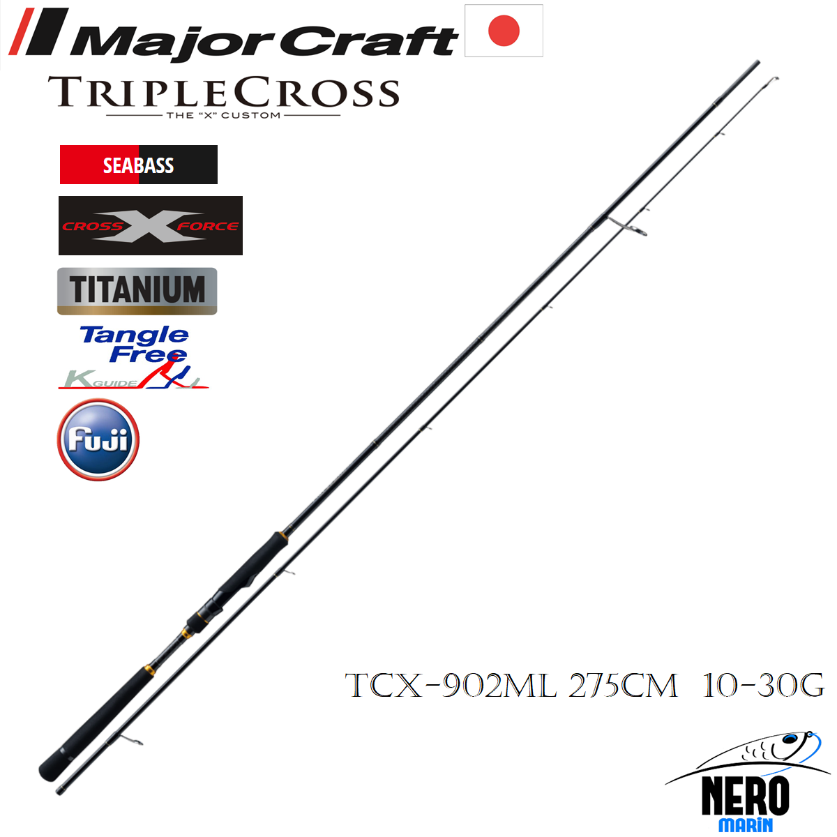 MC New Triple Cross TCX-902ML Sebass Spin Kamış 275cm 10-30g