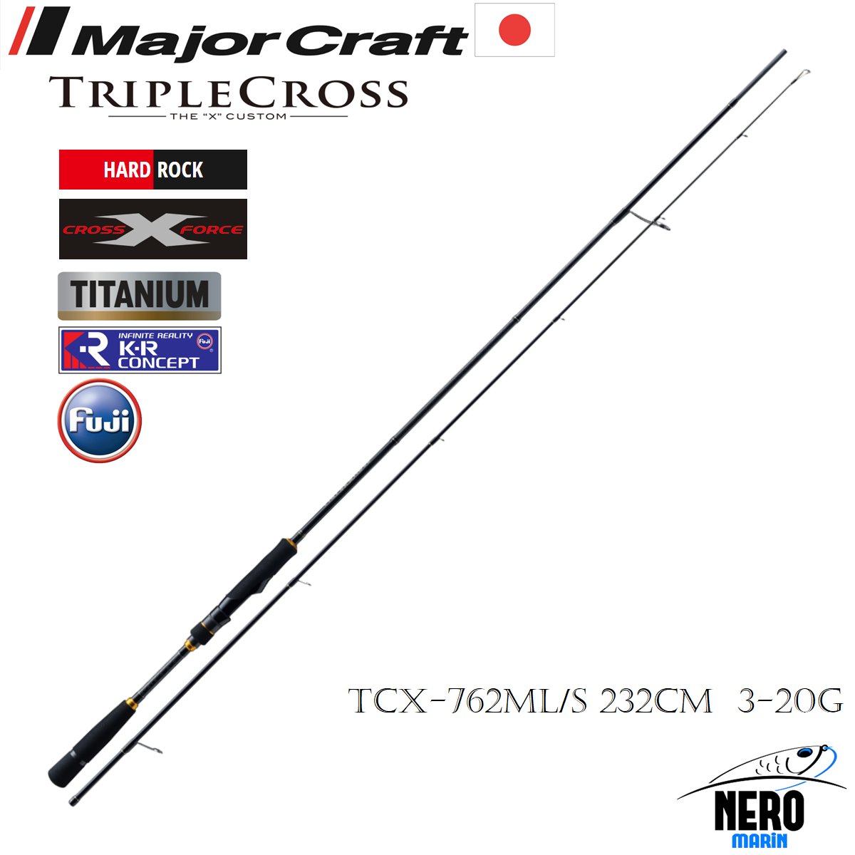 MC New Triple Cross TCX-762ML/S Hard Rock Fish Spin Kamış 232cm 3-20g