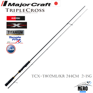 MC New Triple Cross TCX-T802ML/KR Kurodai Light Game Kamış 244cm 2-15g