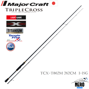 MC New Triple Cross TCX-T862M LRF Mebaring Kamış Tubular Uç 262cm 1-15g