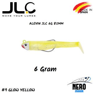 JLC Alevin Silikon Balık 6gr. Kafa 85mm Vücut #9 Glow Yellow