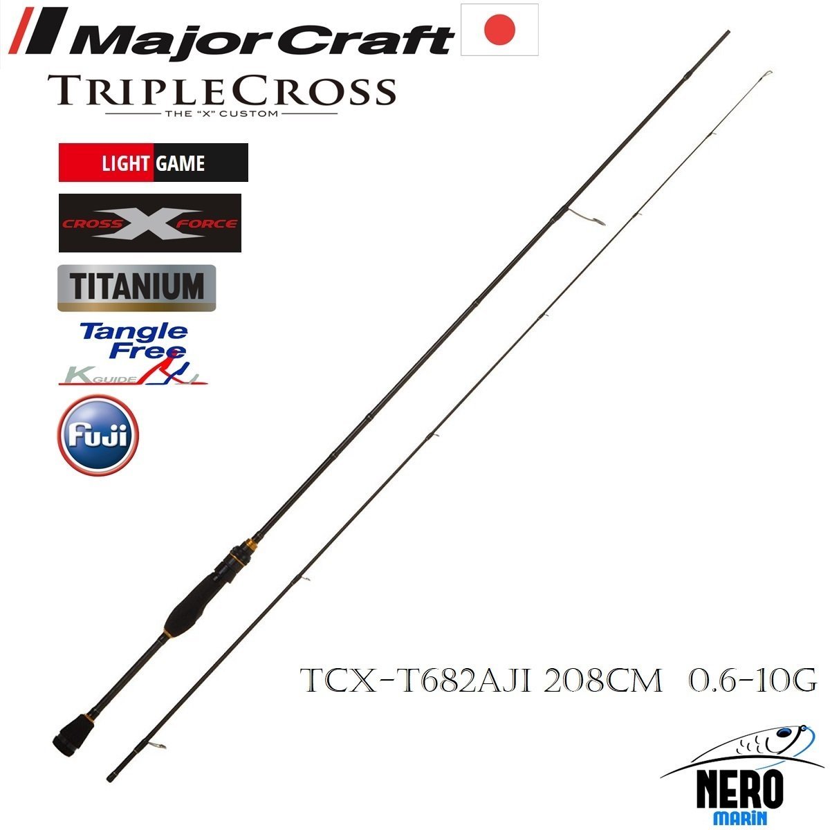 MC New Triple Cross TCX-T682AJI LRF Aji Kamış Tubular Uç 208cm 0.6-10g