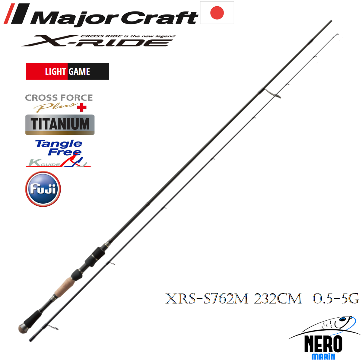 MC X-Ride XRS-S762M LRF Mebaring Kamış Solid Uç  232cm  0.5-5g