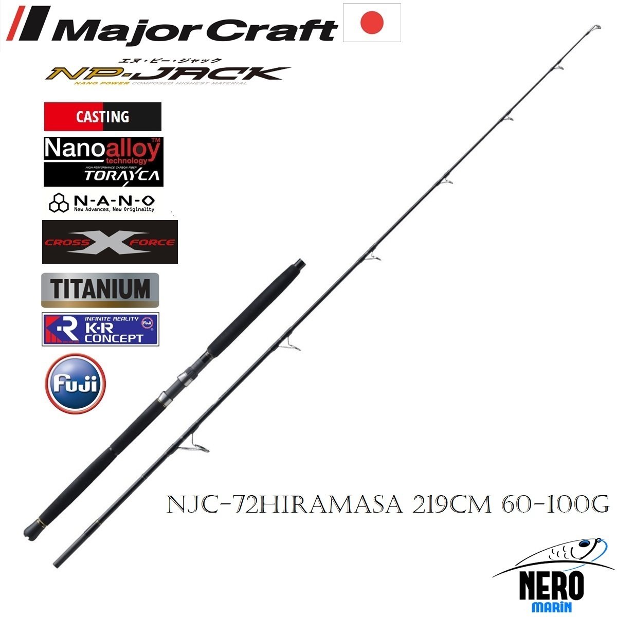 MC NP-Jack NJC-72HIRAMASA Offshore Big Game Kamış 219cm 60-100g