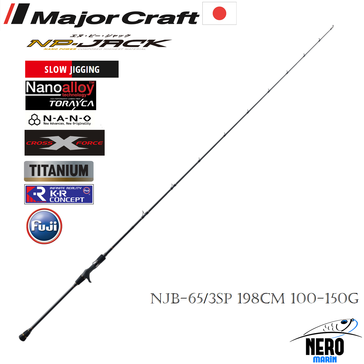 MC NP-Jack NJB-65/3SP Slow Pitch Jigging Kamış 198cm 100-150g