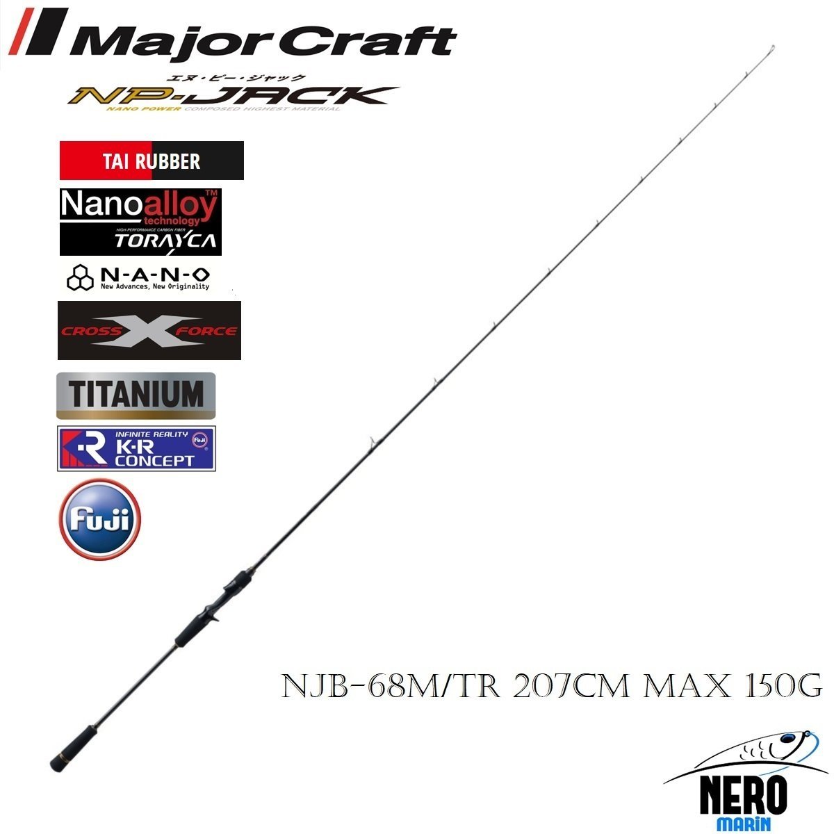 MC NP-Jack NJB-68M/TR Tai Rubber Kamış Tub. Uç. 207cm Max 150g