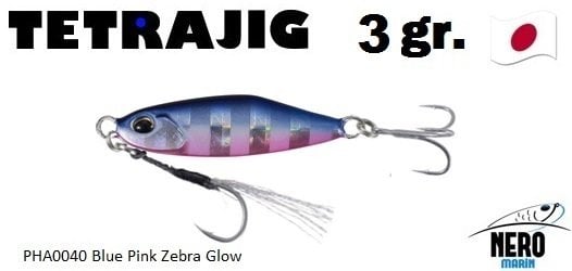 Tetra Works Tetrajig 3gr.  PHA0040 / Blue Pink Zebra Glow