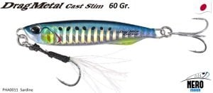 Drag Metal Cast Slim Jig 60gr. PHA0011 / Sardine