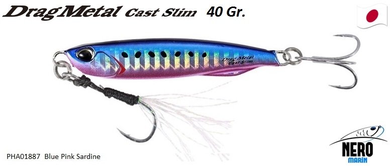 Drag Metal Cast Slim Jig 40gr. PHA0187 / Blue Pink Sardine