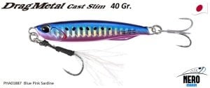 Drag Metal Cast Slim Jig 40gr. PHA0187 / Blue Pink Sardine