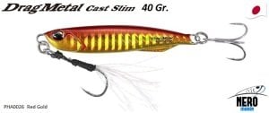 Drag Metal Cast Slim Jig 40gr. PHA0026 / Red Gold