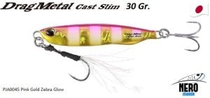 Drag Metal Cast Slim Jig 30gr. PJA0045 / Pink Gold Zebra Glow