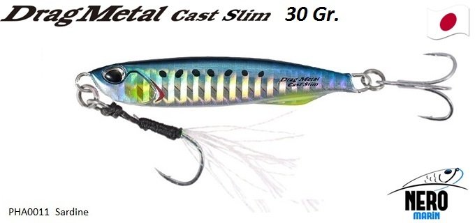 Drag Metal Cast Slim Jig 30gr. PHA0011 / Sardine