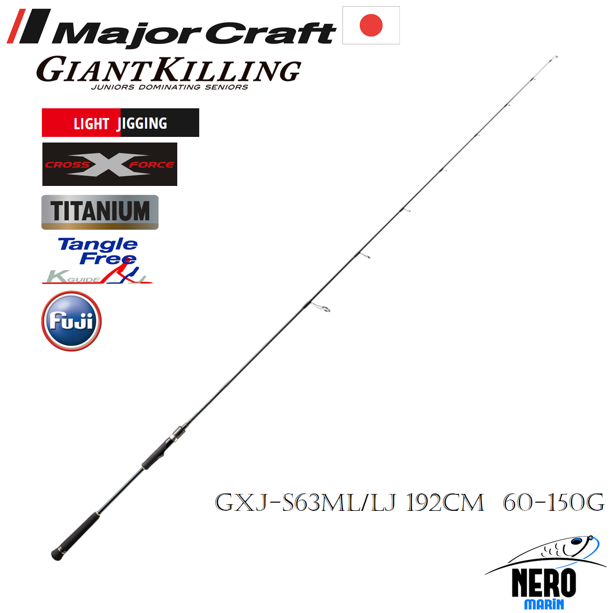MC New Giant Killing GXJ-S63ML/LJ Light Jigging Kamış 192cm 60-150g