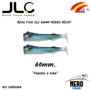 JLC Real Fish Yedek Vücut 60mm 2'li Paket #2 Sardina