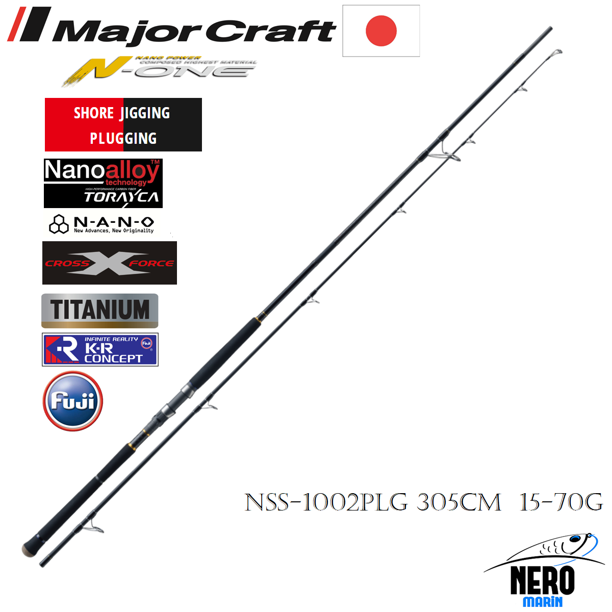 MC N-One NSS-1002PLG Shore Jigging Plugging Kamış 305cm 15-70g