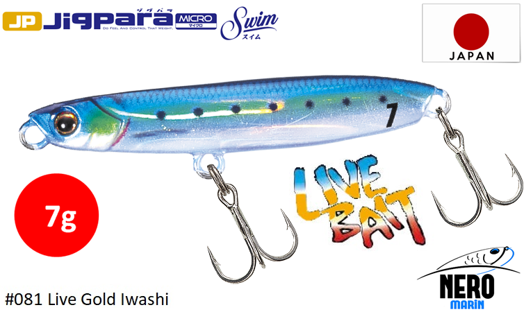MC Jigpara Micro Swim JPMSW-7 #81 Live Gold Iwashi
