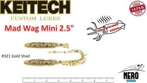 Keitech Mad Wag Mini 2.5'' #321 Gold Shad