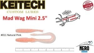 Keitech Mad Wag Mini 2.5'' #011 Natural Pink
