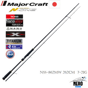 MC N-One NSS-862MW Cutlass Spin Kamış 262cm 7-21g