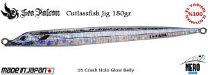 Sea Falcon Cutlass Fish Jig 180gr. 05 Crash Holo Glow Belly