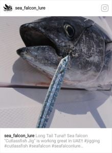 Sea Falcon Cutlass Fish Jig 180gr. 08 Crystal Holo Glow Belly II